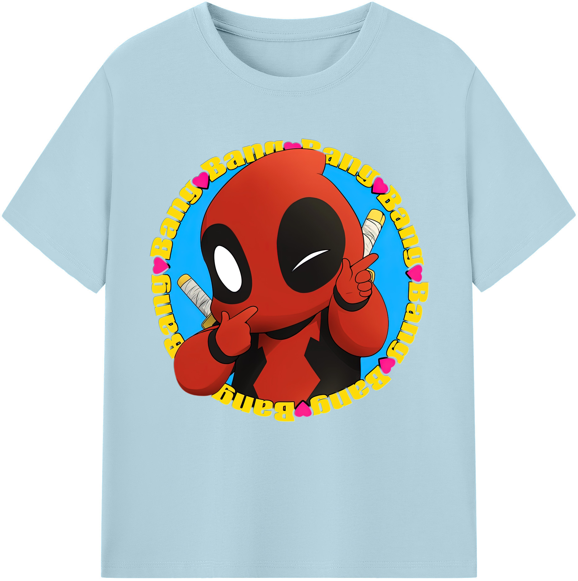 （画像用） Deadpool デッドプール 綿100％半袖Tシャツ（フロントプリント）